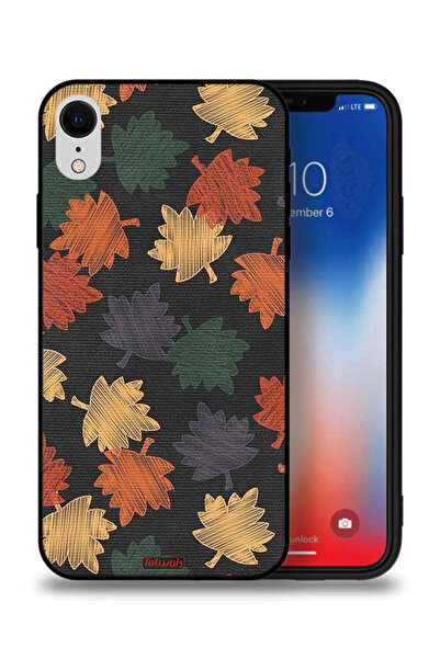 Tolwak غطاء حماية لهاتف Apple iPhone XR برسومات أوراق الخريف