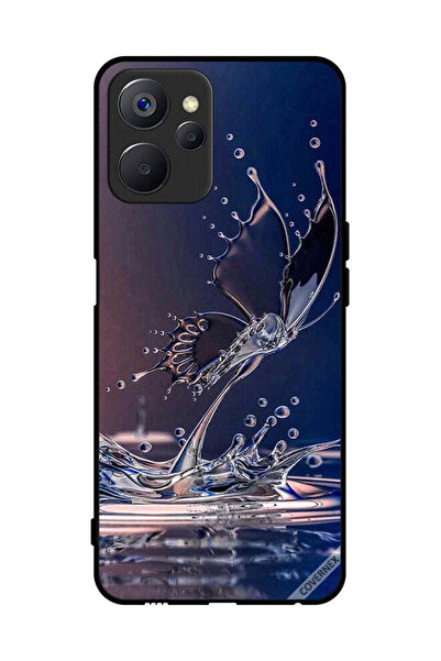 Covernex غطاء حماية لهاتف Realme 9i 5G بتصميم قطرات الماء على شكل فراشة