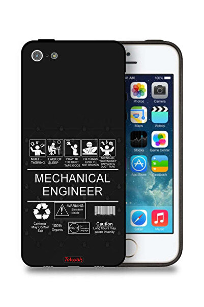 Tolwak جراب حماية لجهاز Apple iPhone 5/5s/SE، ملصق مهندس ميكانيكي