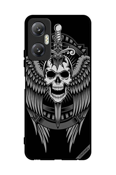 Covernex غطاء حماية لهاتف Infinix Hot 20 بتصميم جمجمة وأجنحة نسر