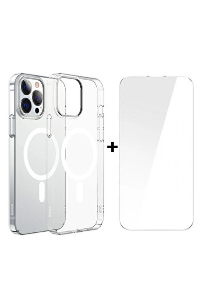 lowell home حافظة سيليكون كريستال لهاتف آيفون 13 برو ماكس 6.7 ماجسيف + مجموعة...