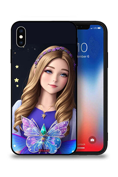 Tolwak Apple iPhone XS Protective Case Cute Butterfly Girl