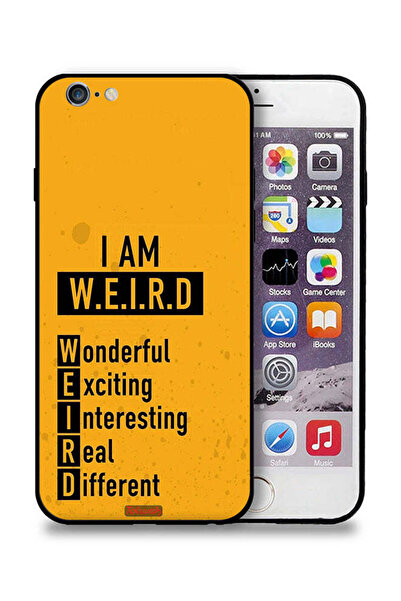 Tolwak جراب حماية لجهاز Apple iPhone 6 Plus/6s Plus مطبوع عليه عبارة "أنا غريب"