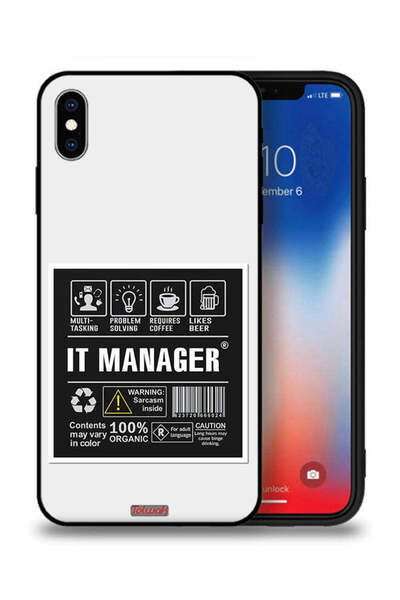 Tolwak جراب حماية لجهاز Apple iPhone XS Max - ملصق مدير تكنولوجيا المعلومات