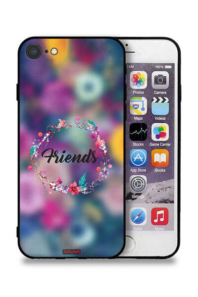 Tolwak جراب حماية لهاتف Apple iPhone 8 بتصميم خاتم "أصدقاء الزهور"