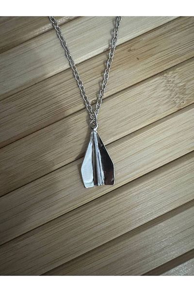 Herşey Nota Paper Flight – Paper Plane Figured Unisex Necklace (60 cm Chain)