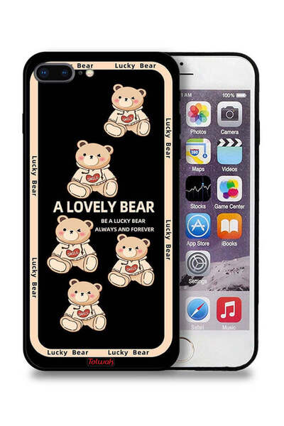 Tolwak غطاء حماية لجهاز Apple iPhone 8 Plus على شكل دب جميل