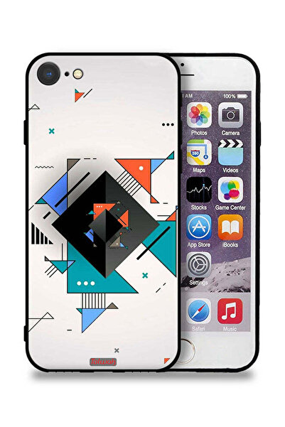 Tolwak جراب حماية لجهاز Apple iPhone SE (2020) بأشكال مربعة ومثلثة ونمط تجريدي