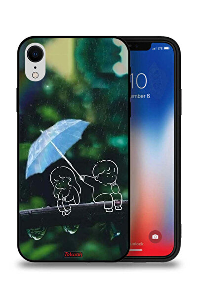 Tolwak جراب حماية لهاتف Apple iPhone XR بتصميم زوجين من الفن التجريدي