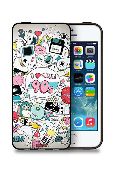Tolwak جراب حماية لجهاز Apple iPhone 5/5s/SE - أحب التسعينيات