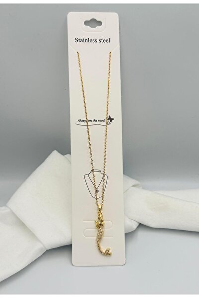 staınless steel Steel Gold Stone Mermaid Necklace