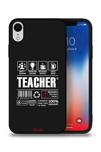 Tolwak جراب حماية لجهاز Apple iPhone XR - ملصق المعلم