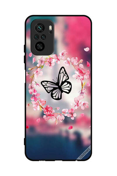 Covernex غطاء حماية لهاتف Poco M5s 4G - فراشة على شكل حلقة زهور