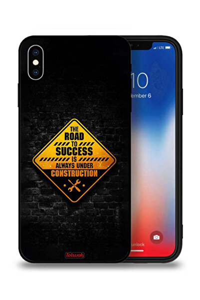 Tolwak جراب حماية لجهاز Apple iPhone XS الطريق إلى النجاح دائمًا قيد الإنشاء