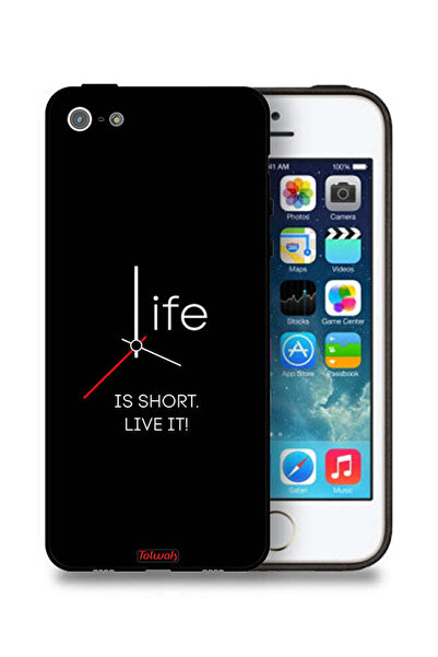 Tolwak جراب حماية لجهاز Apple iPhone 5/5s/SE، الحياة قصيرة