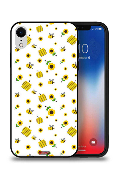 Tolwak غطاء حماية لجهاز Apple iPhone XR بنقشة عباد الشمس والنحل