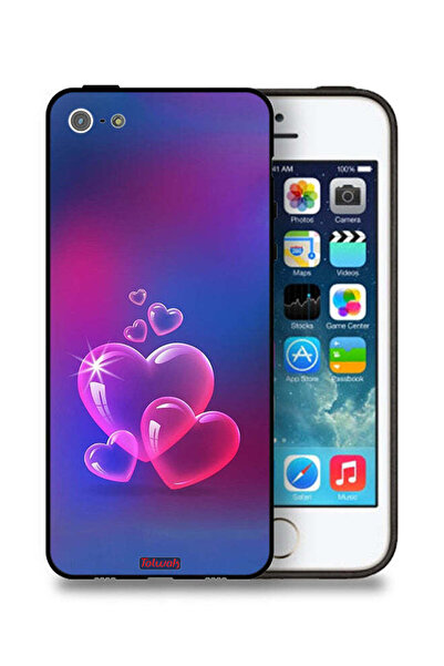 Tolwak غطاء حماية Apple iPhone 5/5s/SE بتصميم قلوب مائية