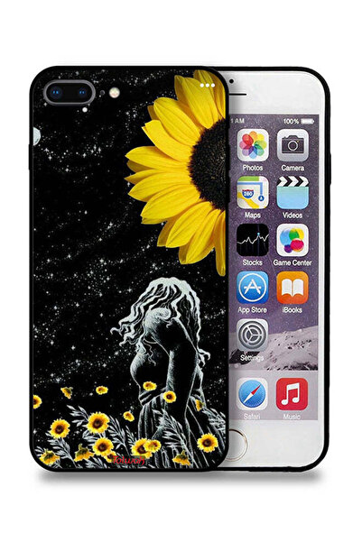 Tolwak غطاء حماية لجهاز آيفون 7 بلس من آبل، صورة فتاة تنظر إلى القمر