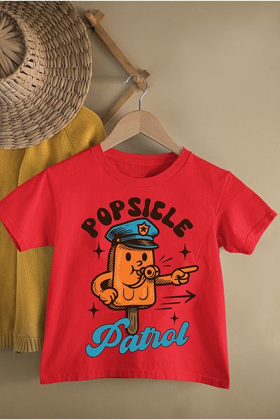 MAGORS Popsicle Patrol Printed Cotton Crewneck Short Sleeve Youth and Children's Tshirt