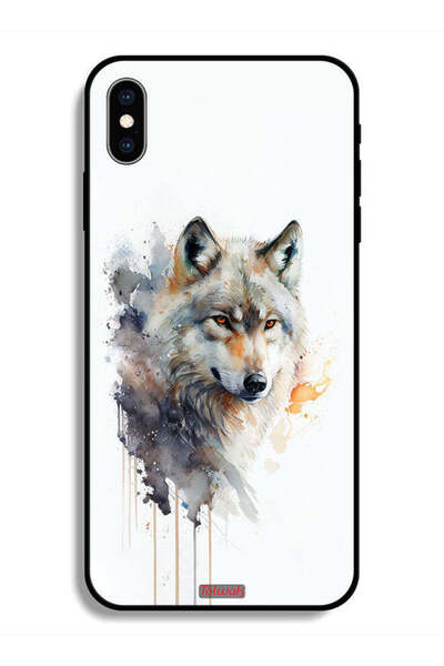 Tolwak جراب واقٍ لهاتف Apple iPhone X - فن تجريدي من الذئب