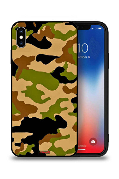 Tolwak جراب حماية لهاتف Apple iPhone XS Max بنمط رقمي تجريدي مموه