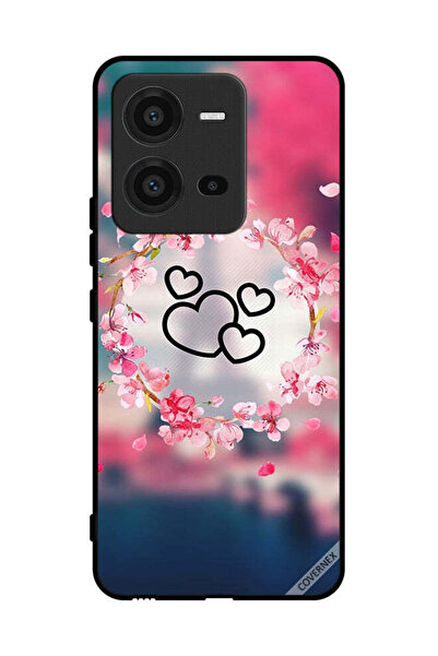 Covernex غطاء حماية لهاتف فيفو V25 - قصاصات فنية على شكل قلوب