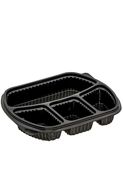 plastike 4 Compartment Food Container with Lid (Cold Resistant - 100 Pieces)