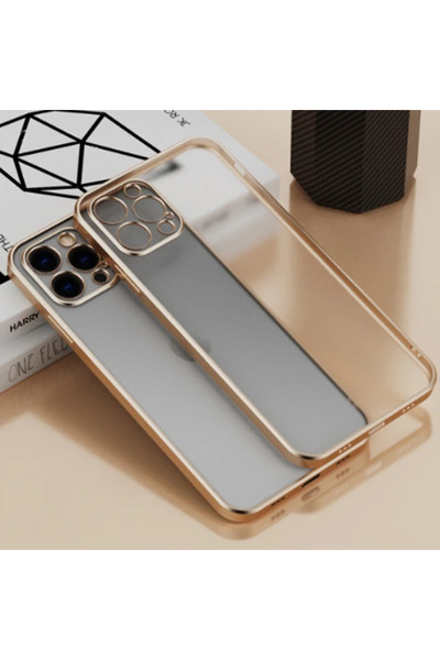 Eldenör iPhone 12 Pro Max 6.7Inch Color Edge Transparent Case Camera Protection Case-(5775)