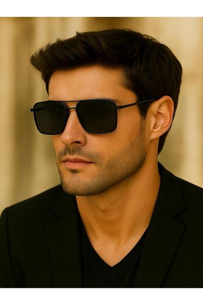 Merand Men's Black Framed Polarized Sunglasses