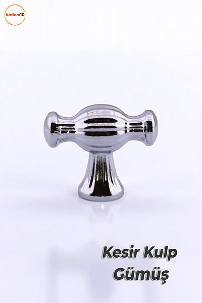 Badem10 Fractie Argintiu Cromat Metal Mâner Buton Mobilier Sertar Bucătărie Dulap Dulap Mânere moderne pentru capac