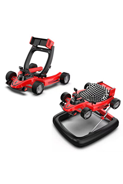 Factory Price - Ryan 4 in 1 Safety Baby Car Walker with Music and Lights - Red