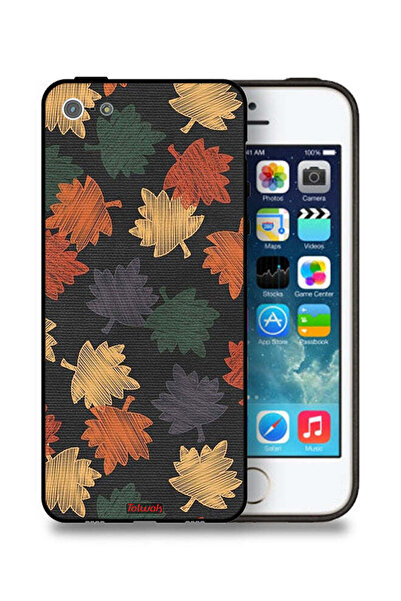 Tolwak غطاء حماية لجهاز Apple iPhone 5/5s/SE برسومات أوراق الخريف