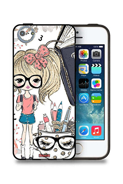 Tolwak غطاء حماية لجهاز Apple iPhone 5/5s/SE برسومات فتاة وحيد القرن