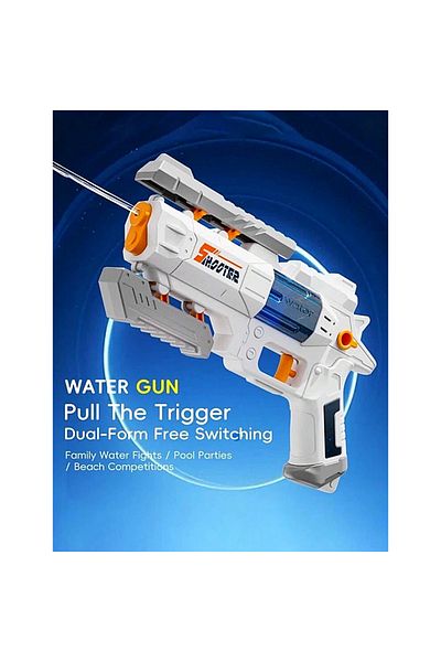 SprintMag Pistol cu Apa de Jucarie Transformabil Shooter Distanta de Tragere 10m Alb