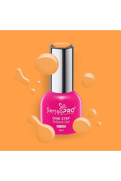 SensoPRO Milano Oja semipermanentă Brilliant într-un singur pas, 8 ml, Delicious Orange #50