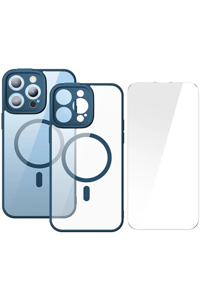 TakÇalıştır حافظة ماج سيف من سلسلة فريم لهاتف آيفون 14 برو 6.1 مع واقي للكامي...