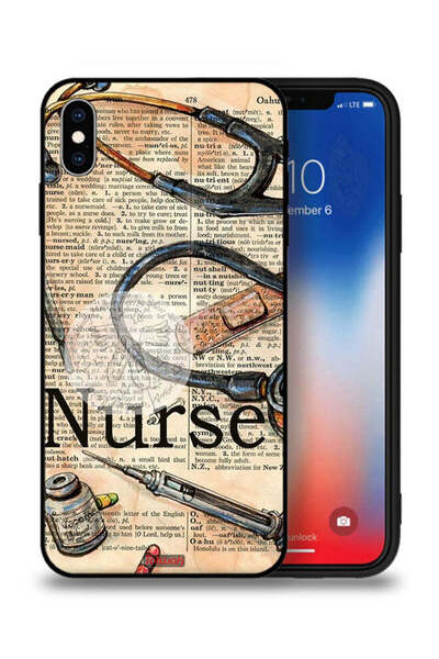 Tolwak جراب حماية لجهاز Apple iPhone XS بتصميم أدوات ممرضة عتيقة