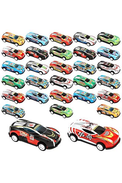 toy box tr Metal Pull Back Cars Friction Power Alloy Casting Model Cars Mini Race Cars for Toddler 24pcs