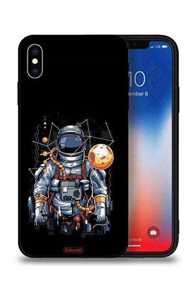 Tolwak جراب حماية لجهاز Apple iPhone XS Max بتصميم رائد فضاء تجريدي