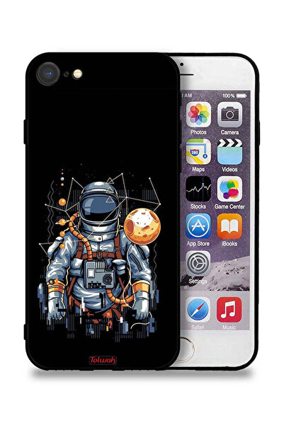 Tolwak جراب حماية لجهاز Apple iPhone 7 بتصميم رائد فضاء تجريدي