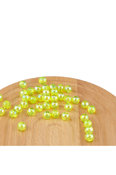 Prestij Boncuk Mărgele galbene fosfor perle din plastic cu Janjans transparen...