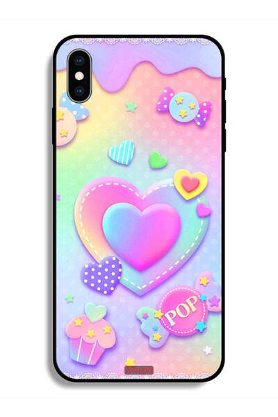 Tolwak جراب حماية لهاتف Apple iPhone X مطبوع عليه رسومات قلوب البوب