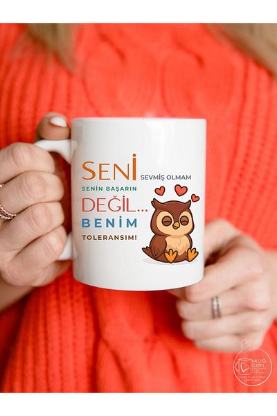 kuphane Whatever I Did I Deserved It Printed Humorous Owl Mug