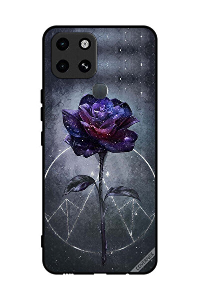 Covernex غطاء حماية لهاتف Infinix Smart 6 بخلفية زهور داكنة