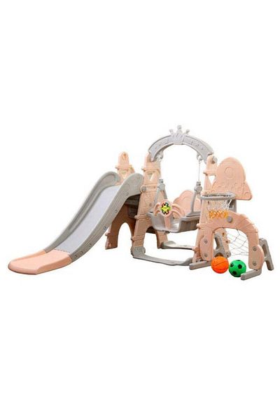 LITTLE ANGEL Kids Toys Slide and Swing - Peach