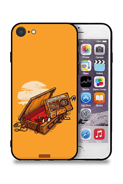 Tolwak غطاء حماية لجهاز آيفون 8 من آبل - تصميم فني لشريط الكاسيت والشريط اللاصق