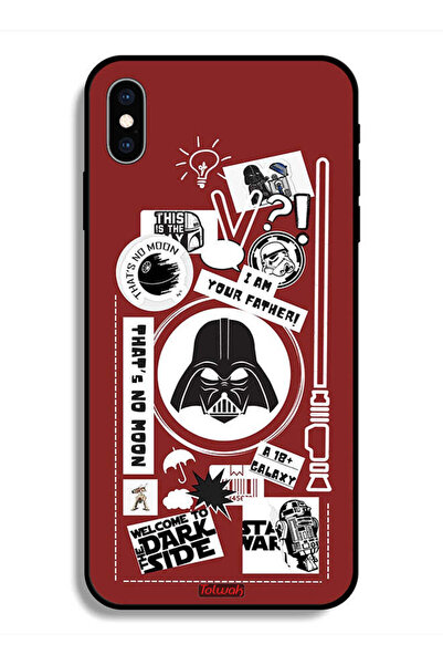 Tolwak جراب حماية لجهاز Apple iPhone X ملصق "مرحبًا بكم في الجانب المظلم"