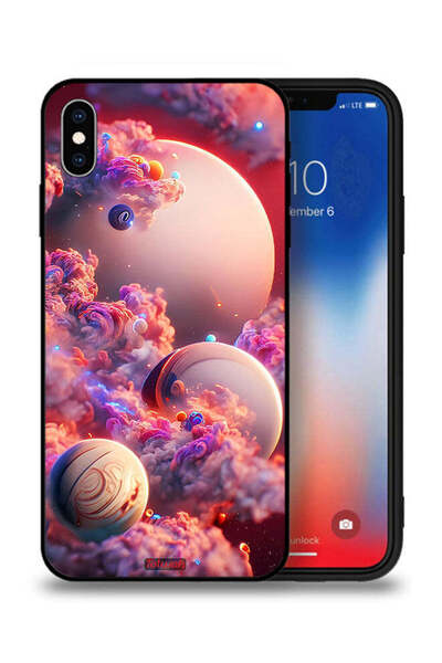 Tolwak غطاء حماية لجهاز Apple iPhone XS Max بطبعة غيوم فنية تجريدية
