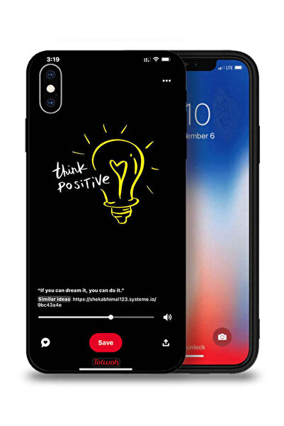Tolwak جراب حماية لجهاز Apple iPhone XS - فكر إيجابيًا