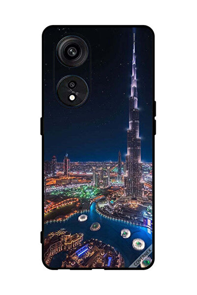 Covernex غطاء حماية لهاتف Oppo Reno8 T 5G منظر ليلي لوسط المدينة